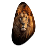 Lion Regal Majesty Lion - Asymmetric Metal Wall Art