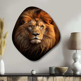 Lion Regal Majesty Lion - Asymmetric Metal Wall Art