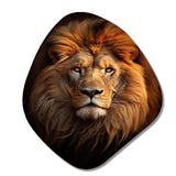 Lion Regal Majesty Lion - Asymmetric Metal Wall Art