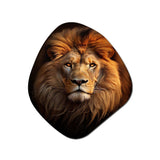 Lion Regal Majesty Lion - Asymmetric Metal Wall Art