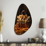 Lv Golden Opulence Bag - Asymmetric Metal Wall Art