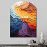 Yellow Orange Lyrical Abstraction Lyrical Sunset II - Asymmetric Metal Wall Art