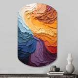 Yellow Orange Lyrical Abstraction Lyrical Sunset II - Asymmetric Metal Wall Art