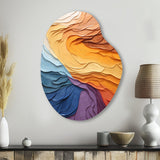 Yellow Orange Lyrical Abstraction Lyrical Sunset II - Asymmetric Metal Wall Art