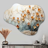 Peach Grey Maple Tree Whispering Maple I - Asymmetric Metal Wall Art