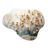 Peach Grey Maple Tree Whispering Maple I - Asymmetric Metal Wall Art