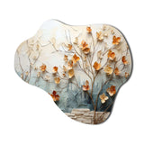 Peach Grey Maple Tree Whispering Maple I - Asymmetric Metal Wall Art