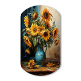 Masterpiece Sunflowers By Van Gogh II - Asymmetric Metal Wall Art