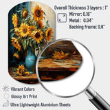 Masterpiece Sunflowers By Van Gogh II - Asymmetric Metal Wall Art