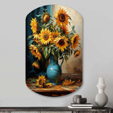 Masterpiece Sunflowers By Van Gogh II - Asymmetric Metal Wall Art