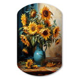 Masterpiece Sunflowers By Van Gogh II - Asymmetric Metal Wall Art