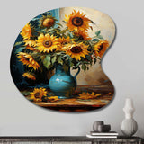 Masterpiece Sunflowers By Van Gogh II - Asymmetric Metal Wall Art