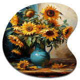 Masterpiece Sunflowers By Van Gogh II - Asymmetric Metal Wall Art