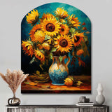 Masterpiece Sunflowers By Van Gogh IV - Asymmetric Metal Wall Art