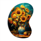 Masterpiece Sunflowers By Van Gogh IV - Asymmetric Metal Wall Art