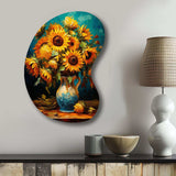 Masterpiece Sunflowers By Van Gogh IV - Asymmetric Metal Wall Art