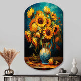 Masterpiece Sunflowers By Van Gogh IV - Asymmetric Metal Wall Art