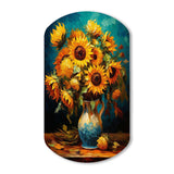 Masterpiece Sunflowers By Van Gogh IV - Asymmetric Metal Wall Art