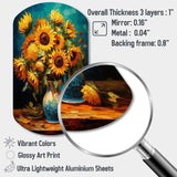 Masterpiece Sunflowers By Van Gogh IV - Asymmetric Metal Wall Art