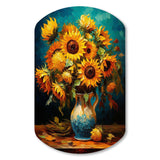 Masterpiece Sunflowers By Van Gogh IV - Asymmetric Metal Wall Art