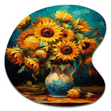 Masterpiece Sunflowers By Van Gogh IV - Asymmetric Metal Wall Art