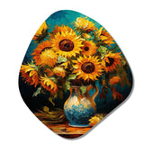 Masterpiece Sunflowers By Van Gogh IV - Asymmetric Metal Wall Art