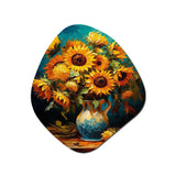 Masterpiece Sunflowers By Van Gogh IV - Asymmetric Metal Wall Art