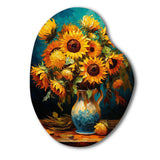 Masterpiece Sunflowers By Van Gogh IV - Asymmetric Metal Wall Art