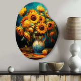 Masterpiece Sunflowers By Van Gogh IV - Asymmetric Metal Wall Art