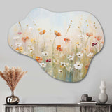 Meadow Contemporary Wildflowers - Asymmetric Metal Wall Art