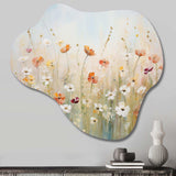 Meadow Contemporary Wildflowers - Asymmetric Metal Wall Art