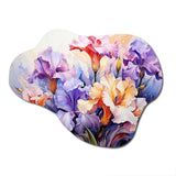 Meadow Iris Whispers I - Asymmetric Metal Wall Art