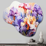 Meadow Iris Whispers I - Asymmetric Metal Wall Art