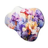 Meadow Iris Whispers I - Asymmetric Metal Wall Art