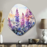 Meadow Wild Lupine Serenade - Asymmetric Metal Wall Art