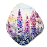 Meadow Wild Lupine Serenade - Asymmetric Metal Wall Art