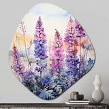 Meadow Wild Lupine Serenade - Asymmetric Metal Wall Art