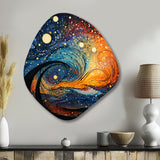 Colorful Meditation Transcendence Pointillism Dot I - Asymmetric Metal Wall Art