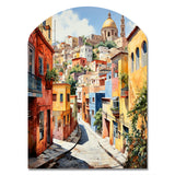 Colorful Mexico Colorful Guanajuato Fauvism - Asymmetric Metal Wall Art