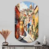 Colorful Mexico Colorful Guanajuato Fauvism - Asymmetric Metal Wall Art