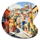 Colorful Mexico Colorful Guanajuato Fauvism - Asymmetric Metal Wall Art