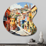 Colorful Mexico Colorful Guanajuato Fauvism - Asymmetric Metal Wall Art