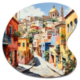 Colorful Mexico Colorful Guanajuato Fauvism - Asymmetric Metal Wall Art