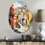 Colorful Mexico Colorful Guanajuato Fauvism - Asymmetric Metal Wall Art