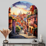 Colorful Mexico Magical Oaxaca Surrealism I - Asymmetric Metal Wall Art