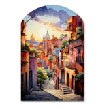 Colorful Mexico Magical Oaxaca Surrealism I - Asymmetric Metal Wall Art