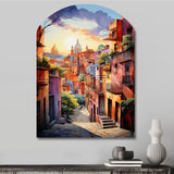 Colorful Mexico Magical Oaxaca Surrealism I - Asymmetric Metal Wall Art