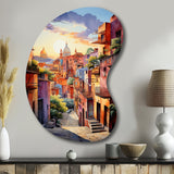 Colorful Mexico Magical Oaxaca Surrealism I - Asymmetric Metal Wall Art