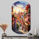 Colorful Mexico Magical Oaxaca Surrealism I - Asymmetric Metal Wall Art