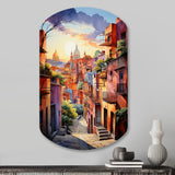 Colorful Mexico Magical Oaxaca Surrealism I - Asymmetric Metal Wall Art